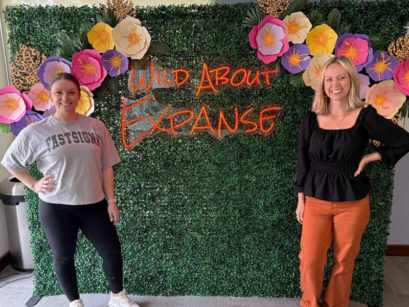 An image of the Wild About Expanse neon sign.